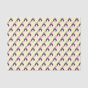 Penguin 3 year old pink cream tissue paper