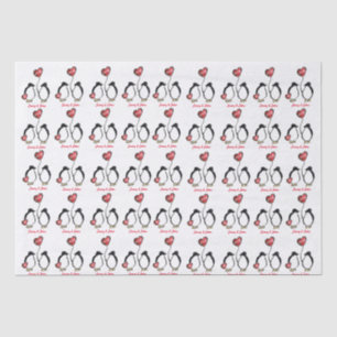 Penguin 40th or any ruby wedding anniversary tissue paper