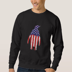 Penguin 4th Of July American Flag Animal Pride Nov Sweatshirt