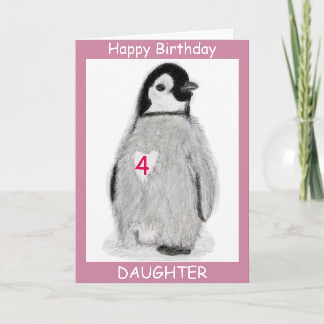 PENGUIN AGE CARTE CARTE CARDIAQUE anniversaire etc (Devant)