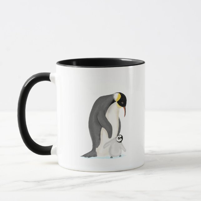 Penguin and chick 'perfect dad' mug (Left)