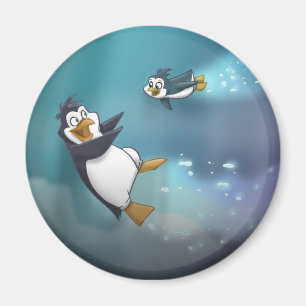 Penguin and Child Magnet
