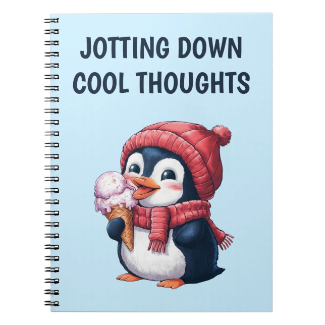 Penguin and Ice Cream Notebook (Front)