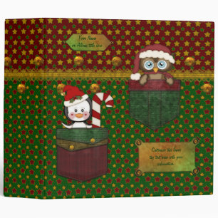 Penguin and Owl Country Christmas - Customize Binder