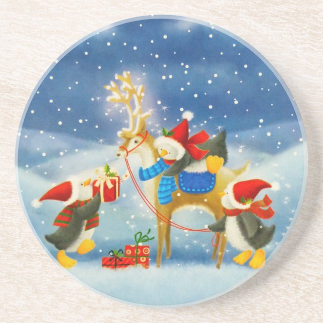 Penguin and Reindeer Coaster (Front)