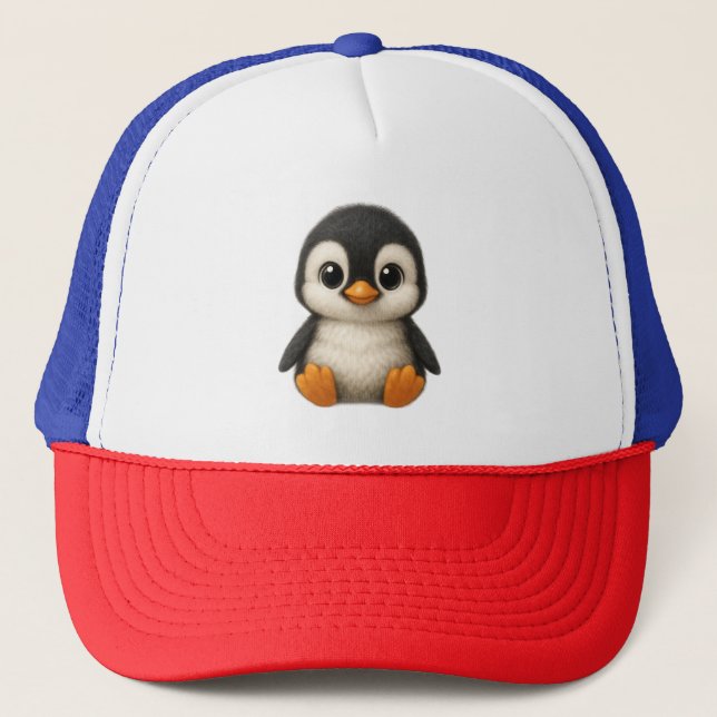 Penguin, Animal, Bird Trucker Hat (Front)