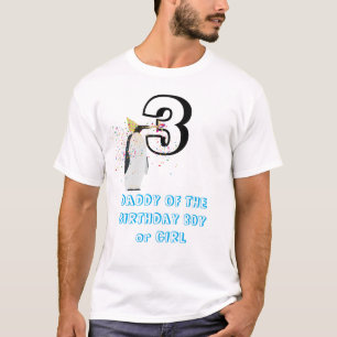 Penguin Animals Birthday Party Daddy Girl Boy T-Shirt