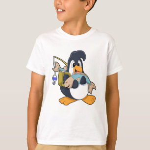 Penguin as Angler with Fish T-Shirt