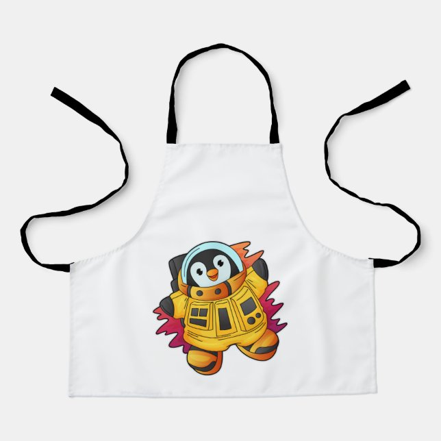 Penguin as Astronaut in Suit Apron (Front)