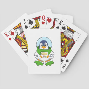 Penguin as Astronaut with Costume Playing Cards