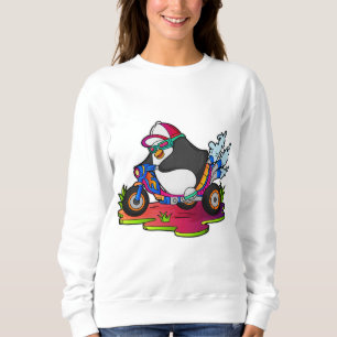 Penguin as Biker with Motorcycle Sweatshirt