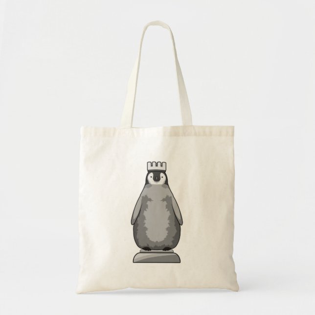 Penguin as Chess piece King Tote Bag (Front)