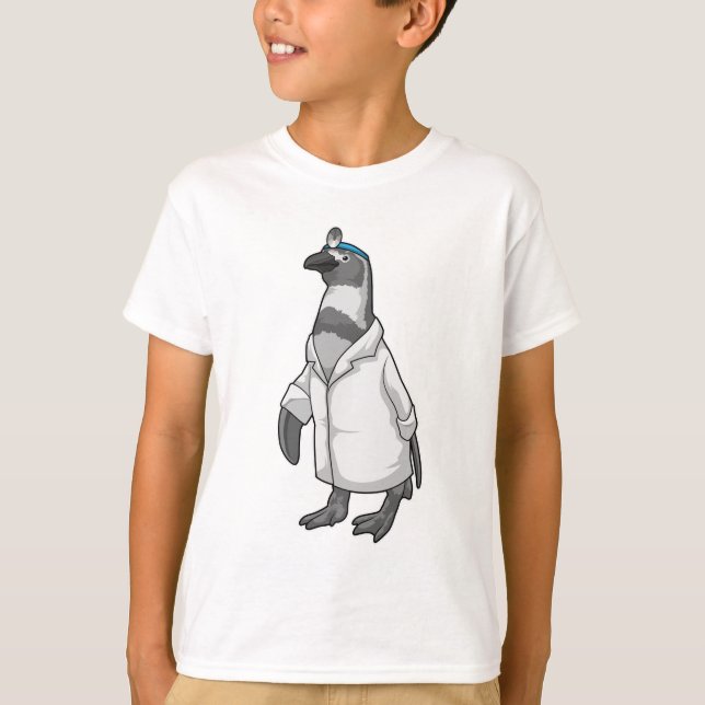 Penguin as Doctor with Doctor's coat T-Shirt (Front)