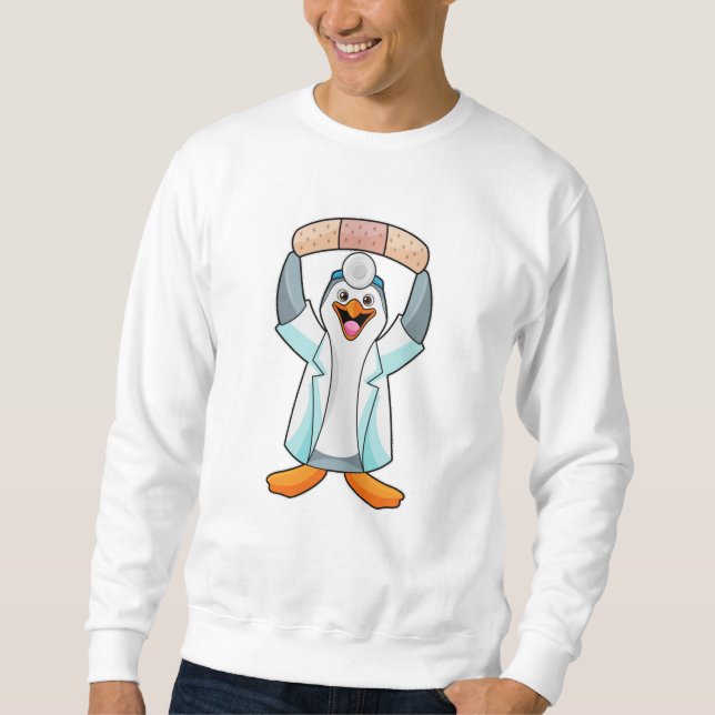 Penguin as Doctor with Plaster Sweatshirt (Front)
