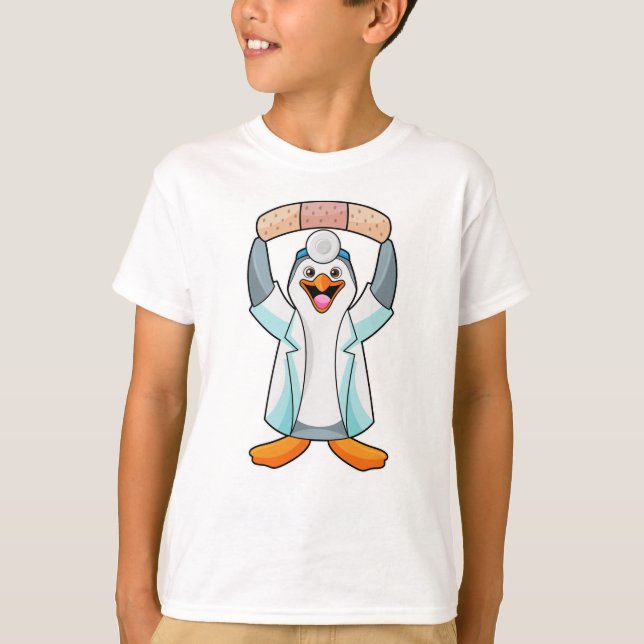 Penguin as Doctor with Plaster T-Shirt (Front)