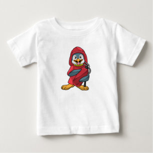 Penguin as Firefighter with Extinguisher Baby T-Shirt