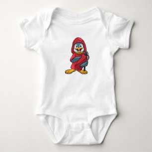 Penguin as Firefighter with Fire extinguisher Baby Bodysuit