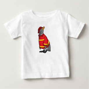 Penguin as Firefighter with Helmet Baby T-Shirt