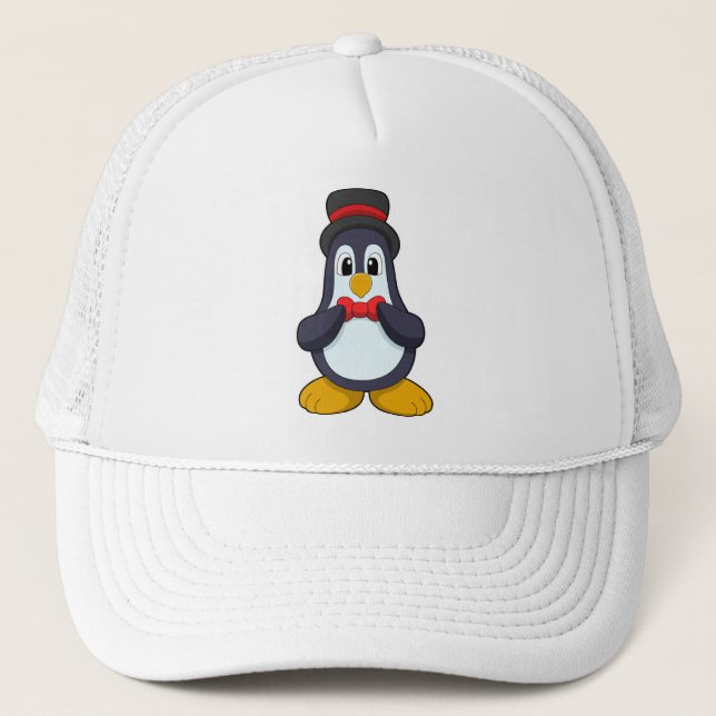 Penguin as Groom with Ribbon & Hat (Front)