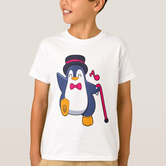 Penguin as Groom with Tie T-Shirt (Front)