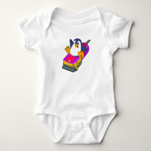 Penguin as Hairdresser with Razor Baby Bodysuit