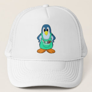 Penguin as Hairdresser with Scissors & Razor Trucker Hat