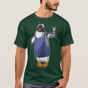Penguin as Hairdresser with Scissors T-Shirt