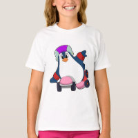 Penguin as Inline Skater with Inline Skates