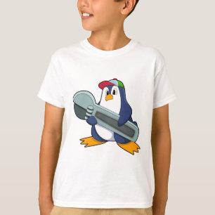 Penguin as Mechaic with Tool T-Shirt