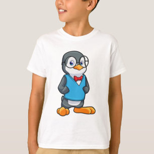 Penguin as Nerd with Glasses T-Shirt