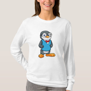 Penguin as Nerd with Glasses T-Shirt