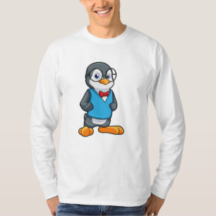 Penguin as Nerd with Glasses T-Shirt