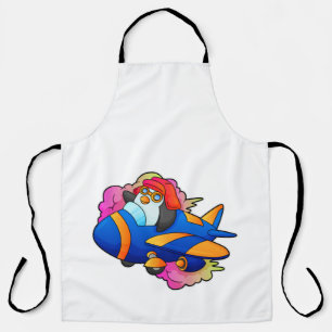 Penguin as Pilot with Plane Apron