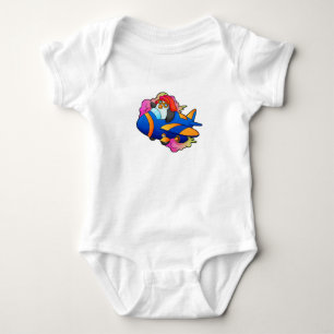 Penguin as Pilot with Plane Baby Bodysuit