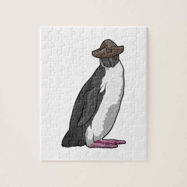 Penguin as Pirate with Hat Jigsaw Puzzle (Vertical)