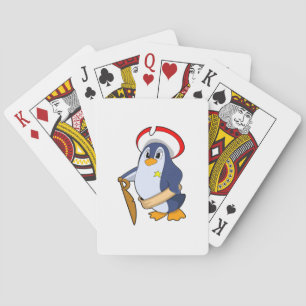 Penguin as Pirate with Hat Playing Cards