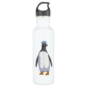 Penguin as Sailor with Hat 710 Ml Water Bottle