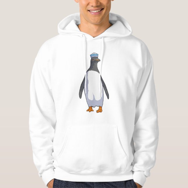 Penguin as Sailor with Hat Hoodie (Front)