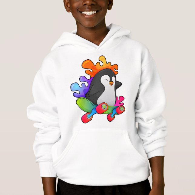 Penguin as Skater with Skateboard (Front)