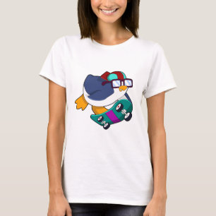 Penguin as Skater with Skateboard T-Shirt