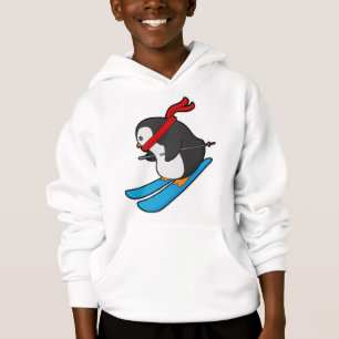 Penguin as Skier with Ski