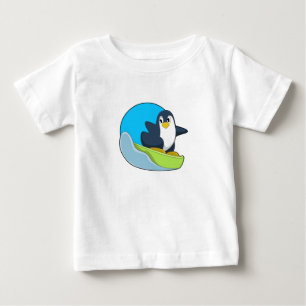 Penguin as Snowboarder with Sonowboard.PNG Baby T-Shirt