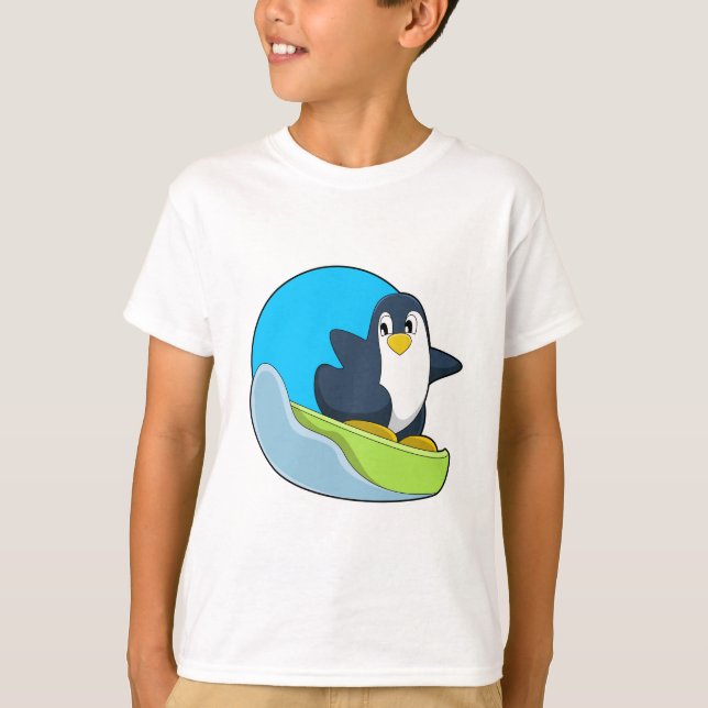 Penguin as Snowboarder with Sonowboard.PNG T-Shirt (Front)