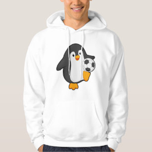 Penguin as Soccer player with Soccer ball Hoodie