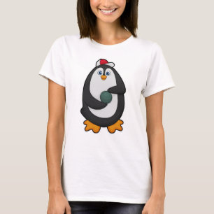 Penguin at Bowling with Bowling ball T-Shirt