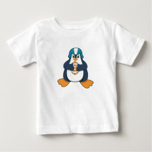 Penguin at Football Sports Baby T-Shirt
