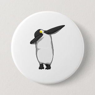 Penguin at Hip Hop Dance Dab 3 Inch Round Button