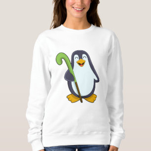 Penguin at Hockey with Hockey bat Sweatshirt