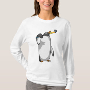 Penguin at Hockey with Hockey stick T-Shirt