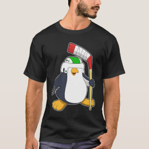 Penguin at Ice hockey with Ice hockey stick T-Shirt